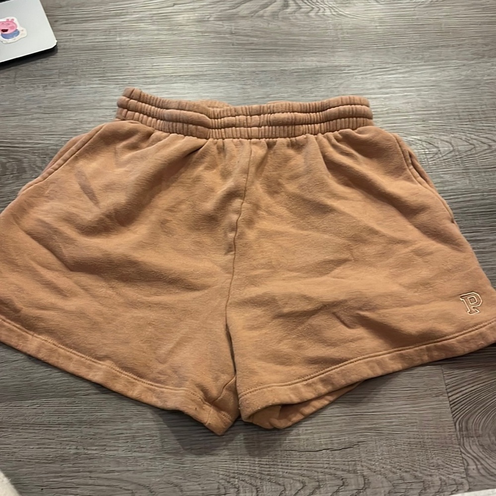 Tan sweatshort shorts